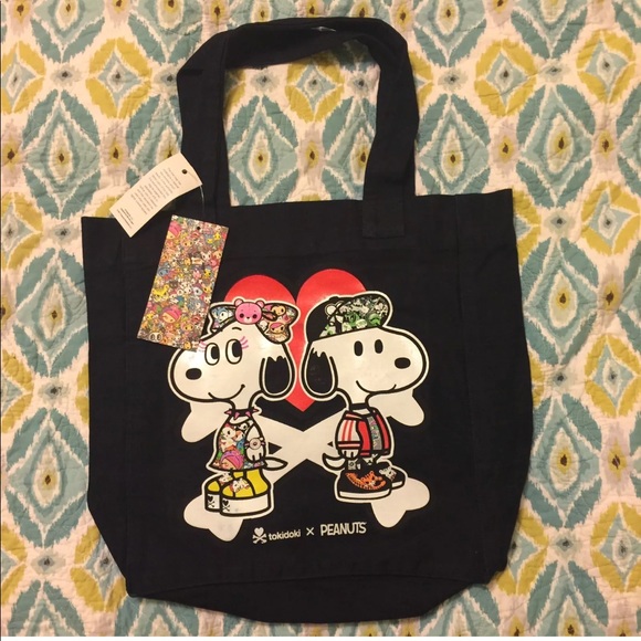 SDCC Tokidoki Snoopy Belle Peanuts Bag Tote NWT - Picture 1 of 2